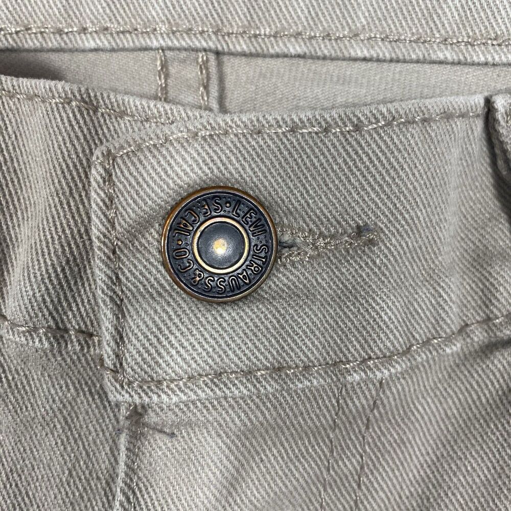 Levis 513 Jeans Mens 30x32 Slim Fit Straight Beige Khaki Denim Pants 06890-110 - Picture 4 of 13